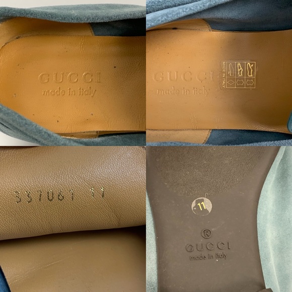 Gucci Horsebit Web Suede Loafers Shoes Slip Ons Sz 11 US Sz 11.5 - Picture 4 of 15